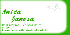 anita janosa business card